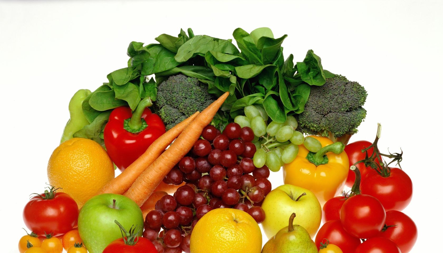 Selection of fresh fruit and vegetables