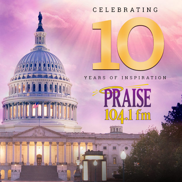 10 Years of Praise 104.1 Graphic