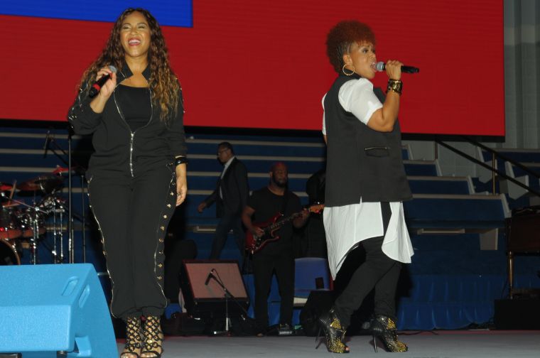 Erica & Tina Campbell Perform At The 10th Annual Spirit Of Praise