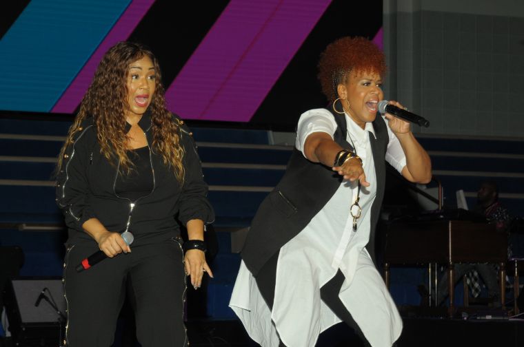 Erica & Tina Campbell Perform At The 10th Annual Spirit Of Praise