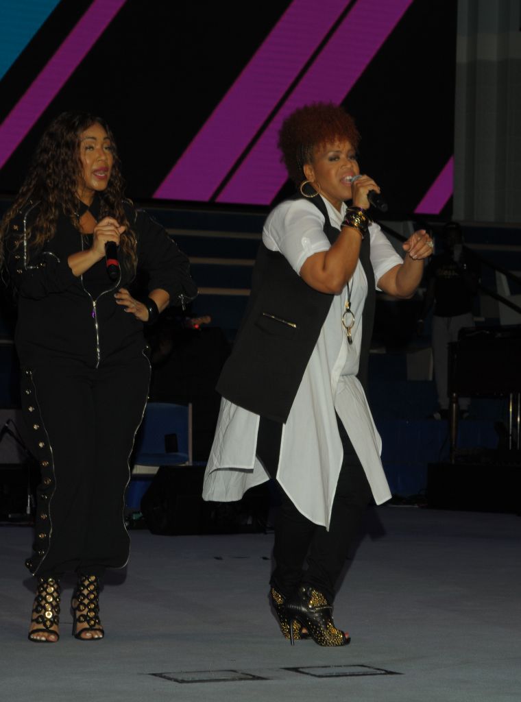 Erica & Tina Campbell Perform At The 10th Annual Spirit Of Praise