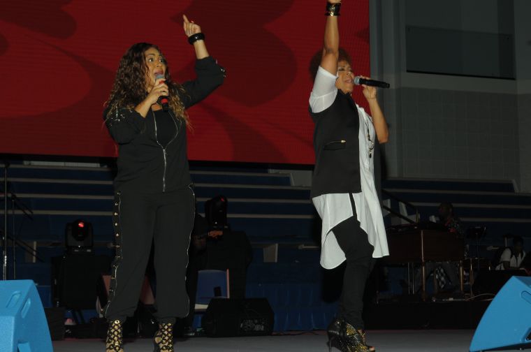 Erica & Tina Campbell Perform At The 10th Annual Spirit Of Praise