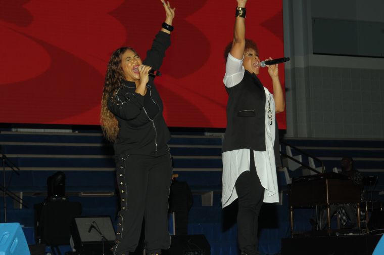 Erica & Tina Campbell Perform At The 10th Annual Spirit Of Praise