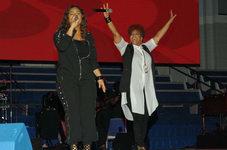 Erica & Tina Campbell Perform At The 10th Annual Spirit Of Praise
