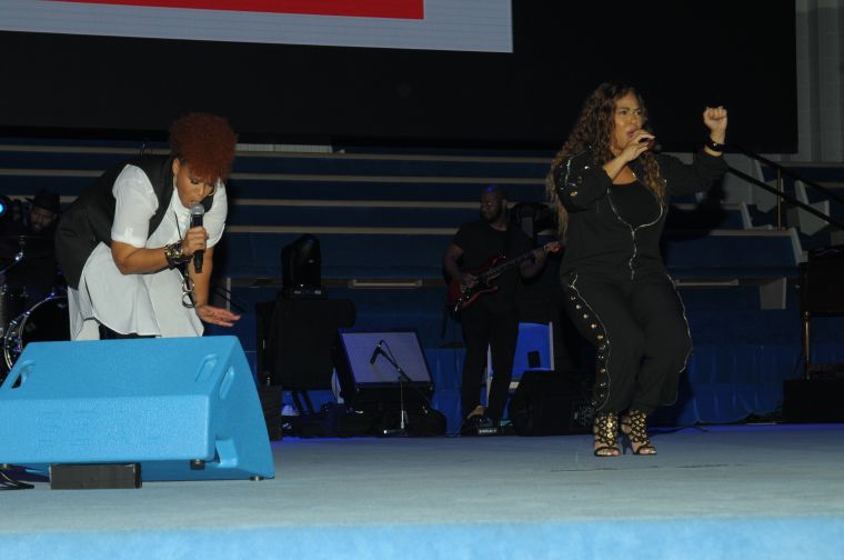 Erica & Tina Campbell Perform At The 10th Annual Spirit Of Praise