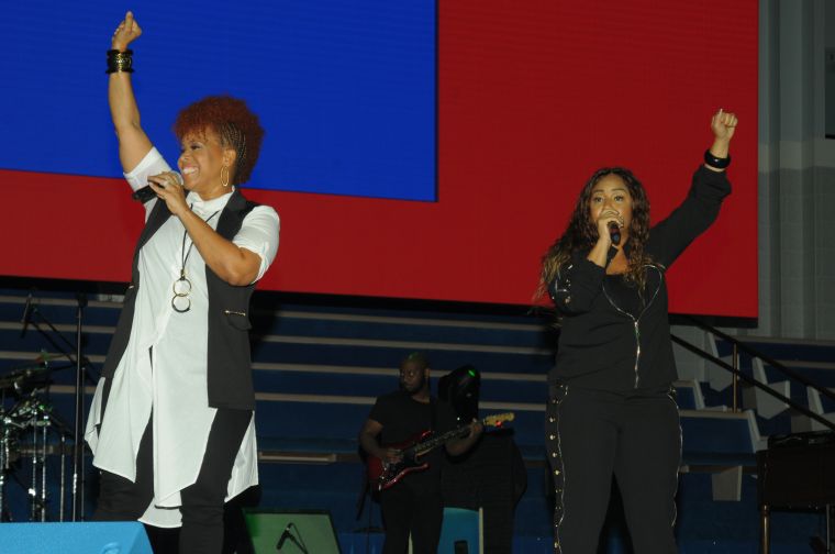 Erica & Tina Campbell Perform At The 10th Annual Spirit Of Praise