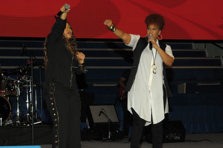 Erica & Tina Campbell Perform At The 10th Annual Spirit Of Praise