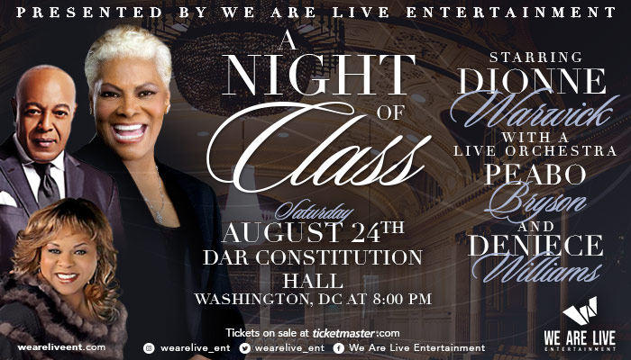 Dionne Warwick, Peabo Bryson, and Deniece Williams Concert