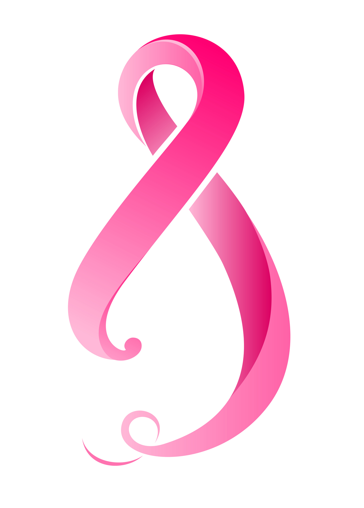 ornate breast cancer ribbon