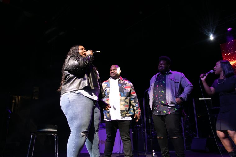 Tiffany Andrews, Melvin Crispell III & Josh Copeland At the 12th Annual Spirit Of Praise Celebration