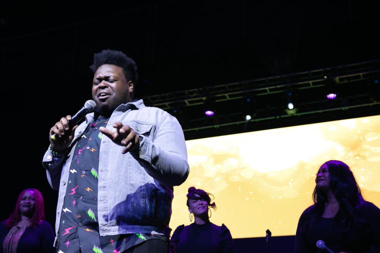 Tiffany Andrews, Melvin Crispell III & Josh Copeland At the 12th Annual Spirit Of Praise Celebration