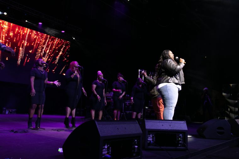 Tiffany Andrews, Melvin Crispell III & Josh Copeland At the 12th Annual Spirit Of Praise Celebration