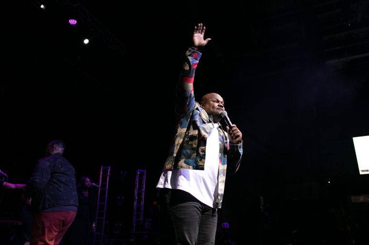 Tiffany Andrews, Melvin Crispell III & Josh Copeland At the 12th Annual Spirit Of Praise Celebration