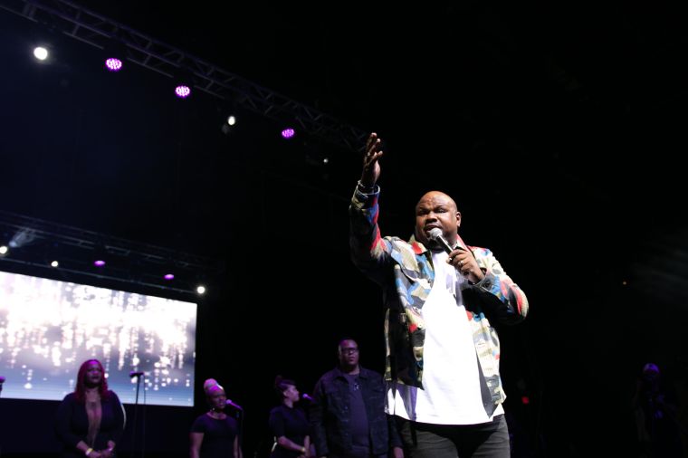 Tiffany Andrews, Melvin Crispell III & Josh Copeland At the 12th Annual Spirit Of Praise Celebration