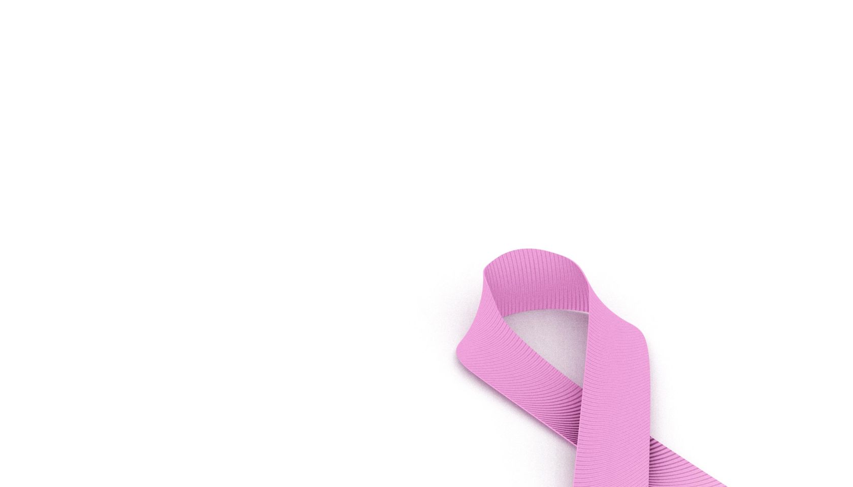Breast Cancer Awareness Ribbon against white background