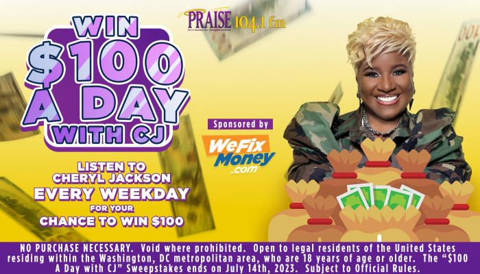 Win $100 A Day with Cheryl Jackson