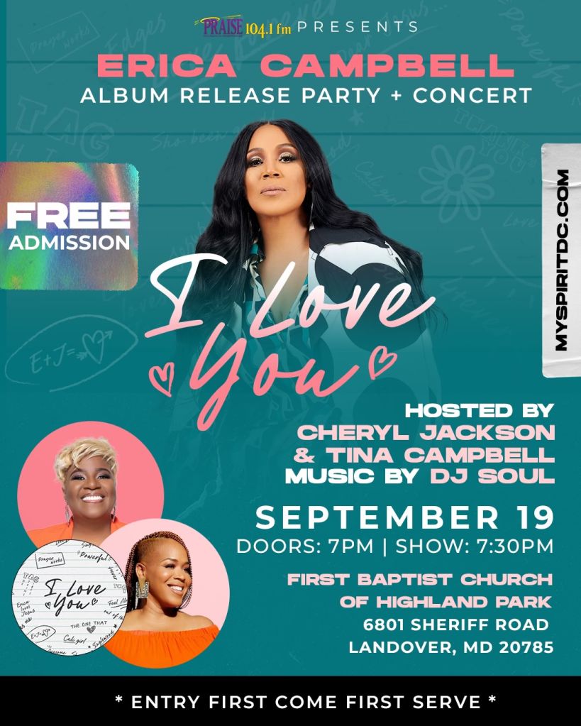 Erica Campbell album release party "I Love You"
