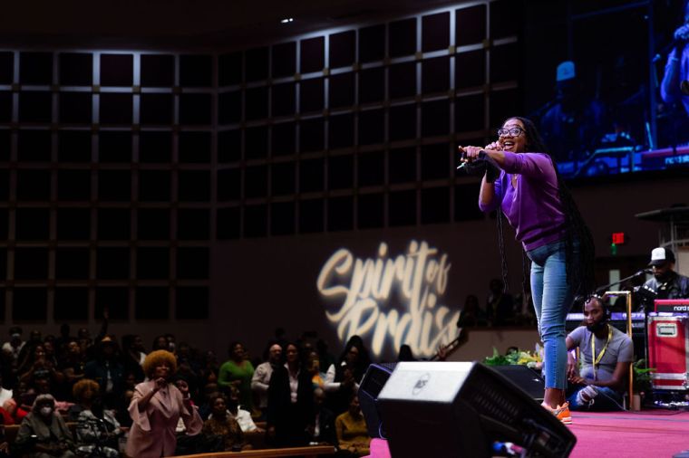 Le'Andria Johnson at the 15th Annual Spirit of Praise