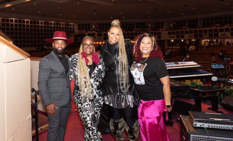 Ronnette Rollins, Willie Moore Jr., Darlene McCoy and Cheryl Jackson At The Wells Fargo 16th Annual Spirit of Praise