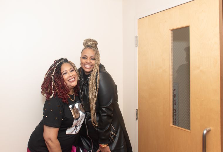 Ronnette Rollins and Darlene McCoy Backstage At The Wells Fargo 16th Annual Spirit of Praise