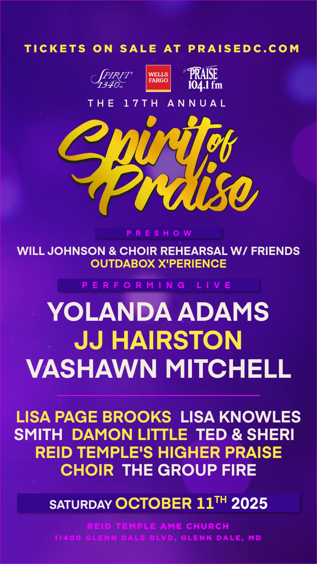 Spirit of Praise 2025 Graphics with Names