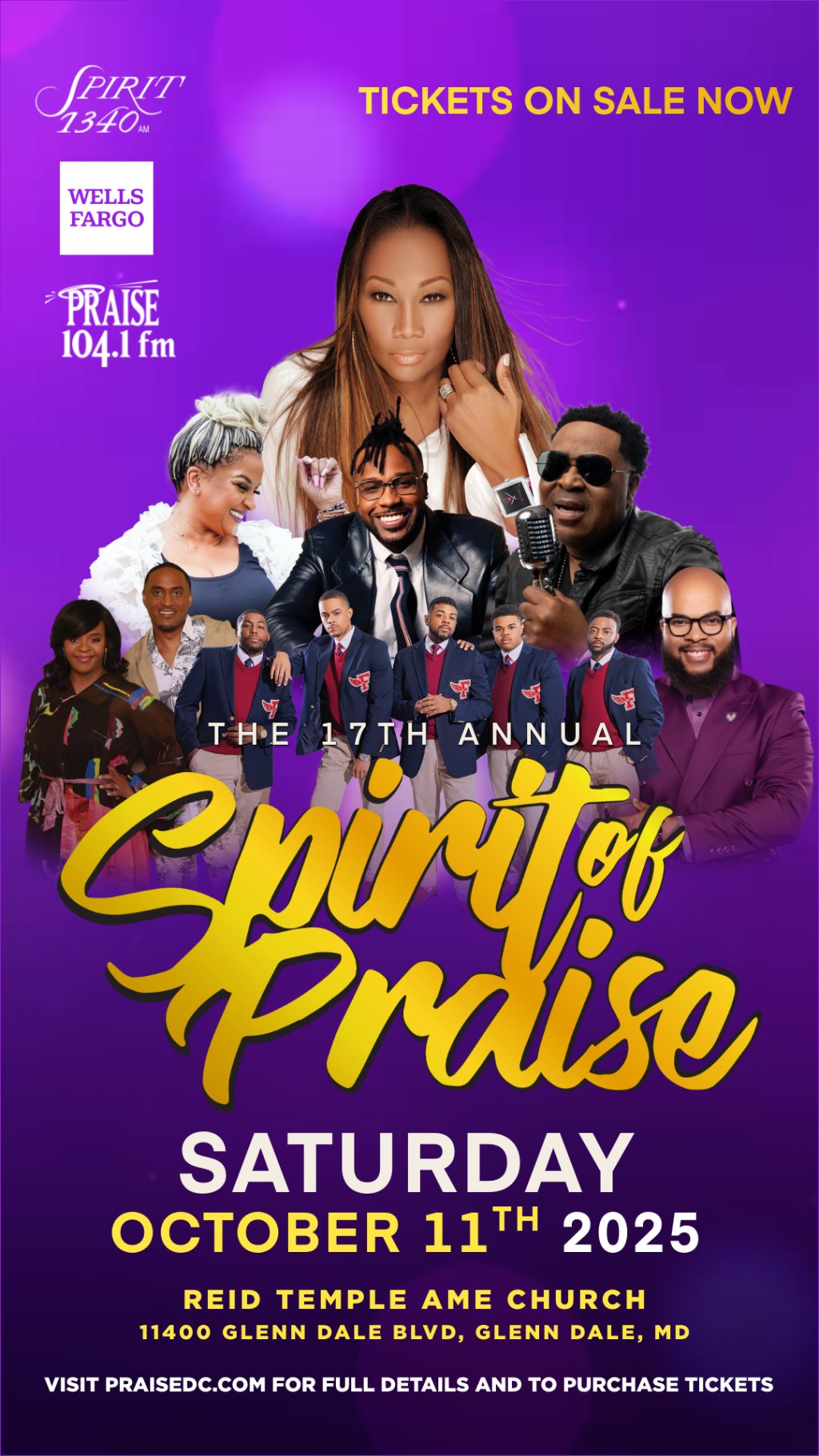 17th Annual Spirit of Praise with White Wells Fargo Logo