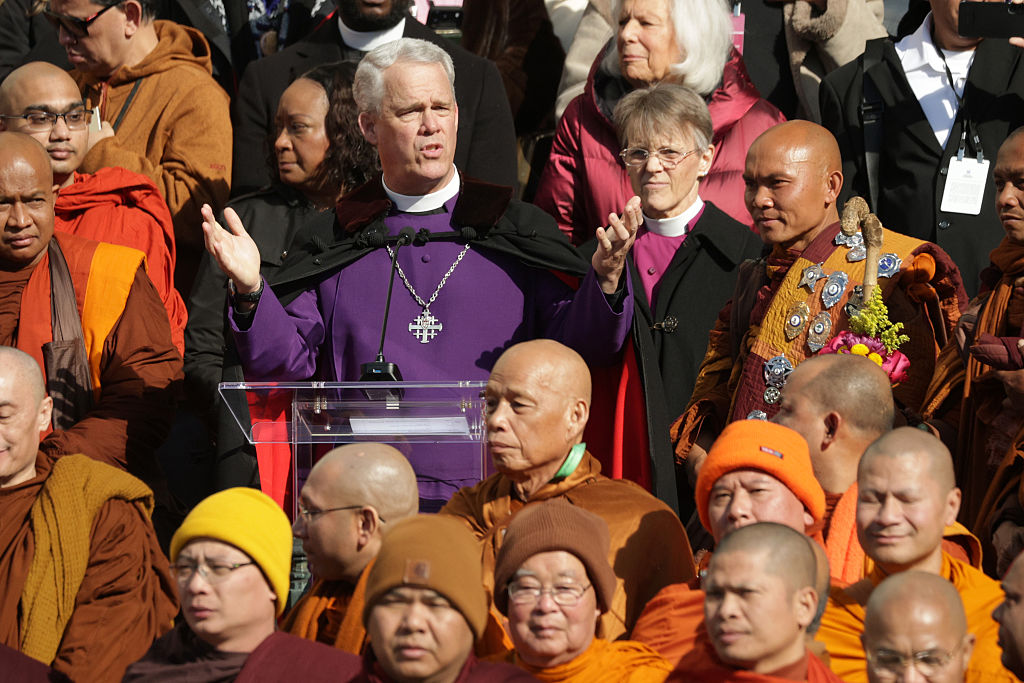 Buddhist Monks On "Walk For Peace" Reach Washington DC