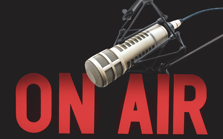 Professional microphone and on air sign