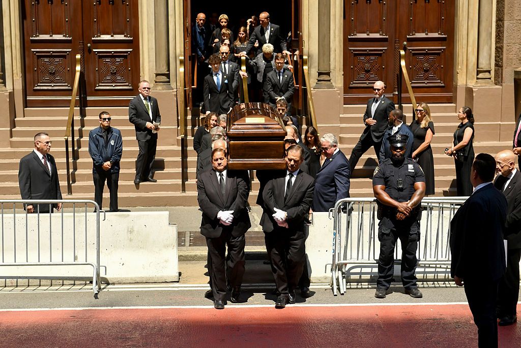 Mourners Pay Their Respects At Clive Davis Funeral